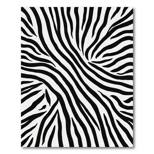 Stripe Contrast Wild Animal Skin Rug