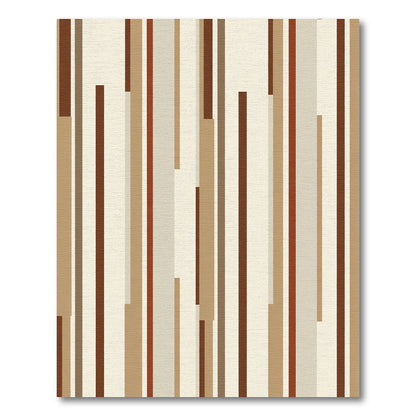 Earthy Tone Vertical Stripe Composition Rug