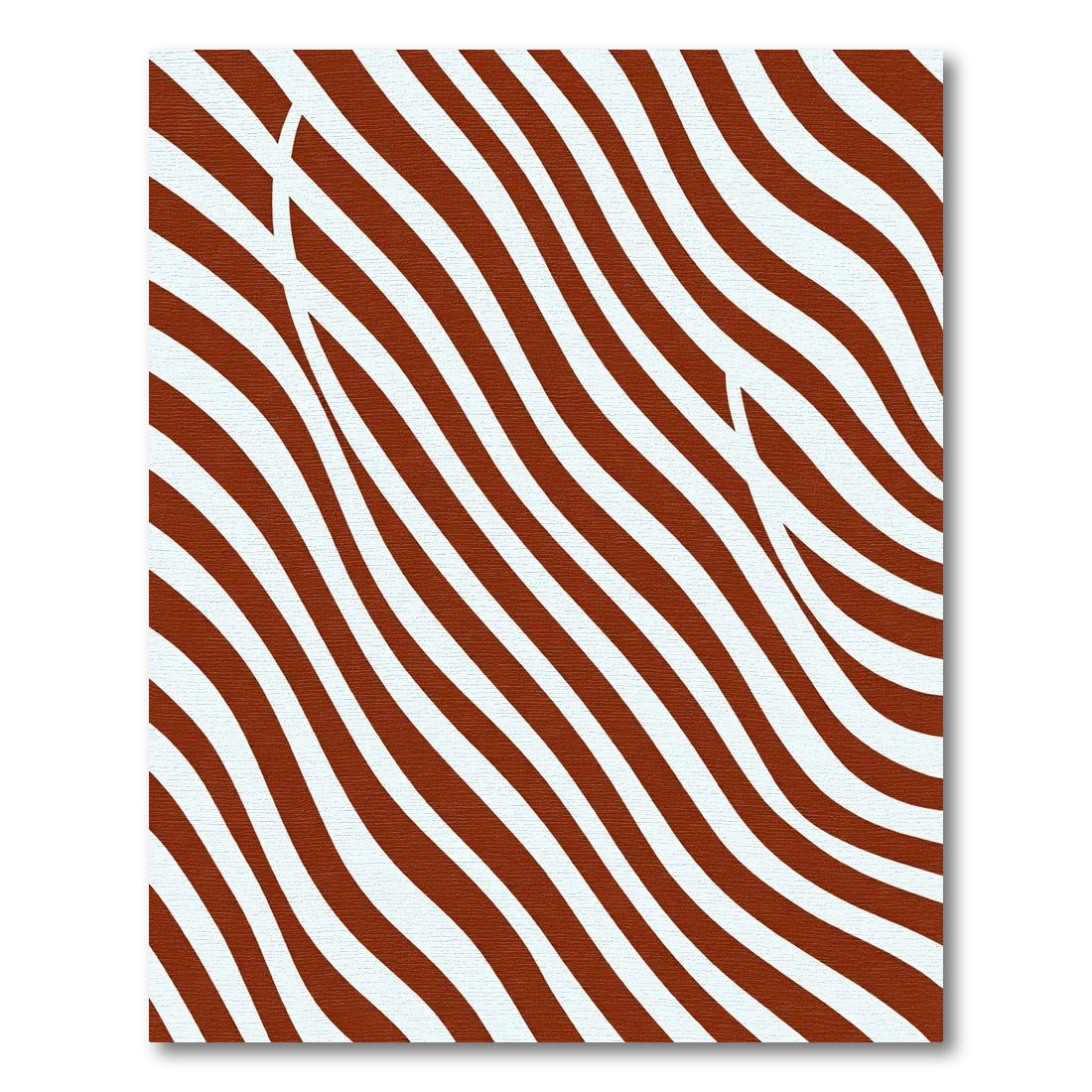 Crimson White Wavy Stripes Rug