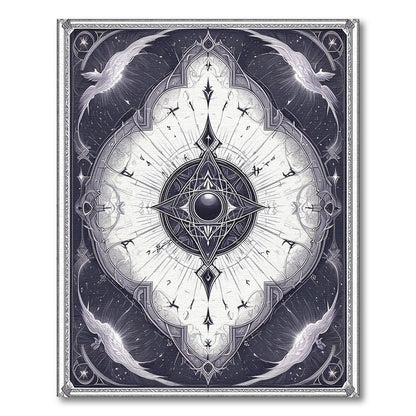 Geometric Modern Black and White Celestial Geometric Black White Area Rug