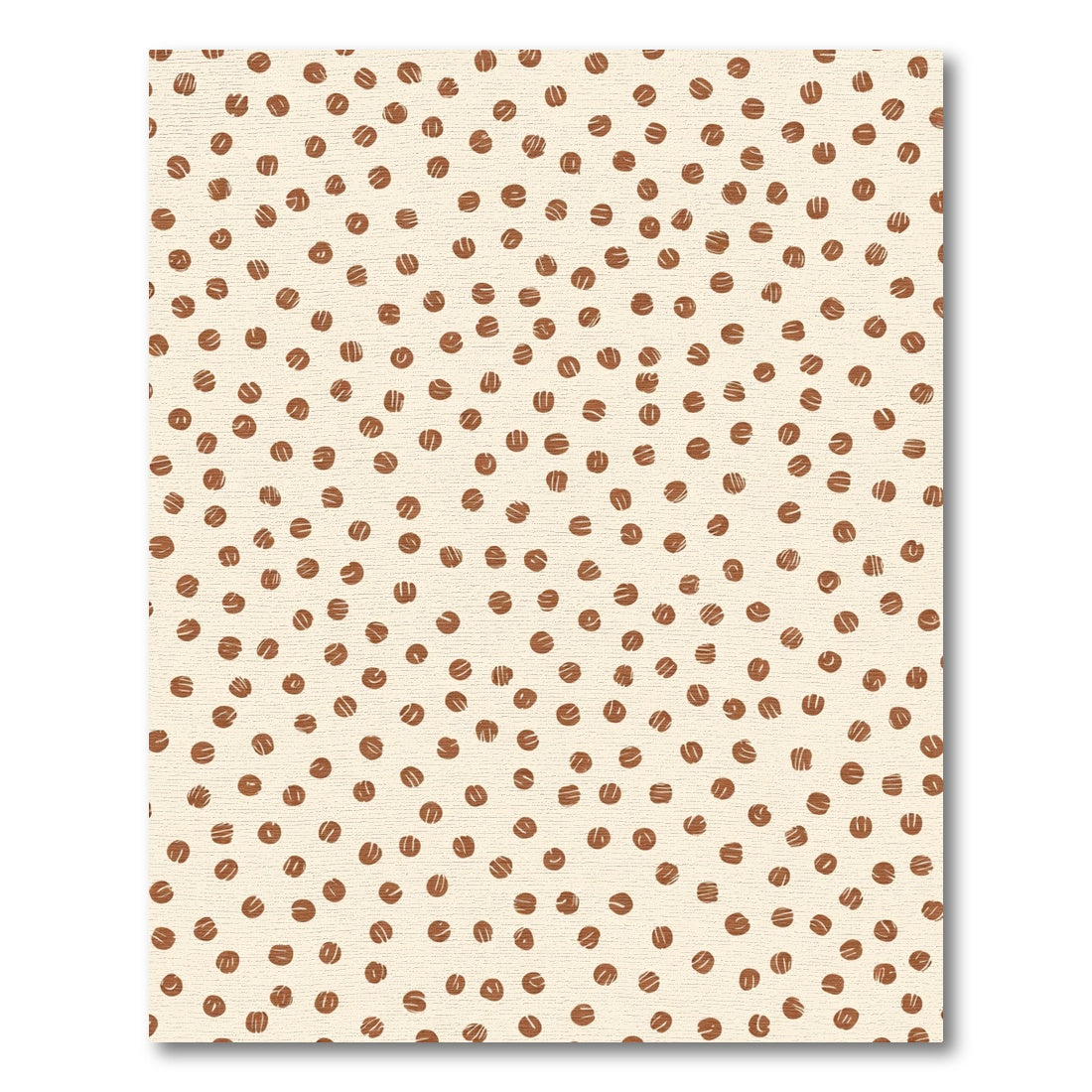 Earthy Brown Speckled Organic Dots Rug