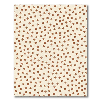 Earthy Brown Speckled Organic Dots Rug