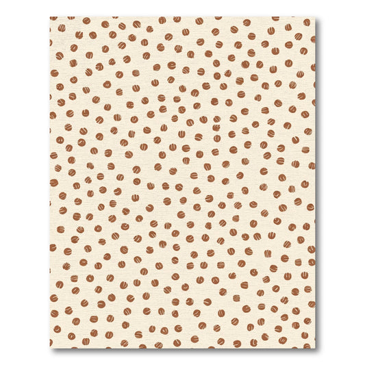Earthy Brown Speckled Organic Dots Rug