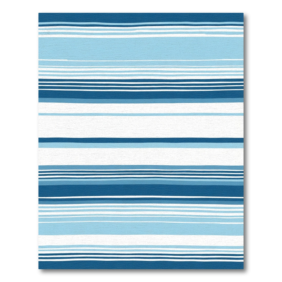 Coastal Blue Stripe Abstract Rug