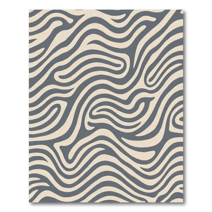 Abstract Slate Beige Swirl Rug