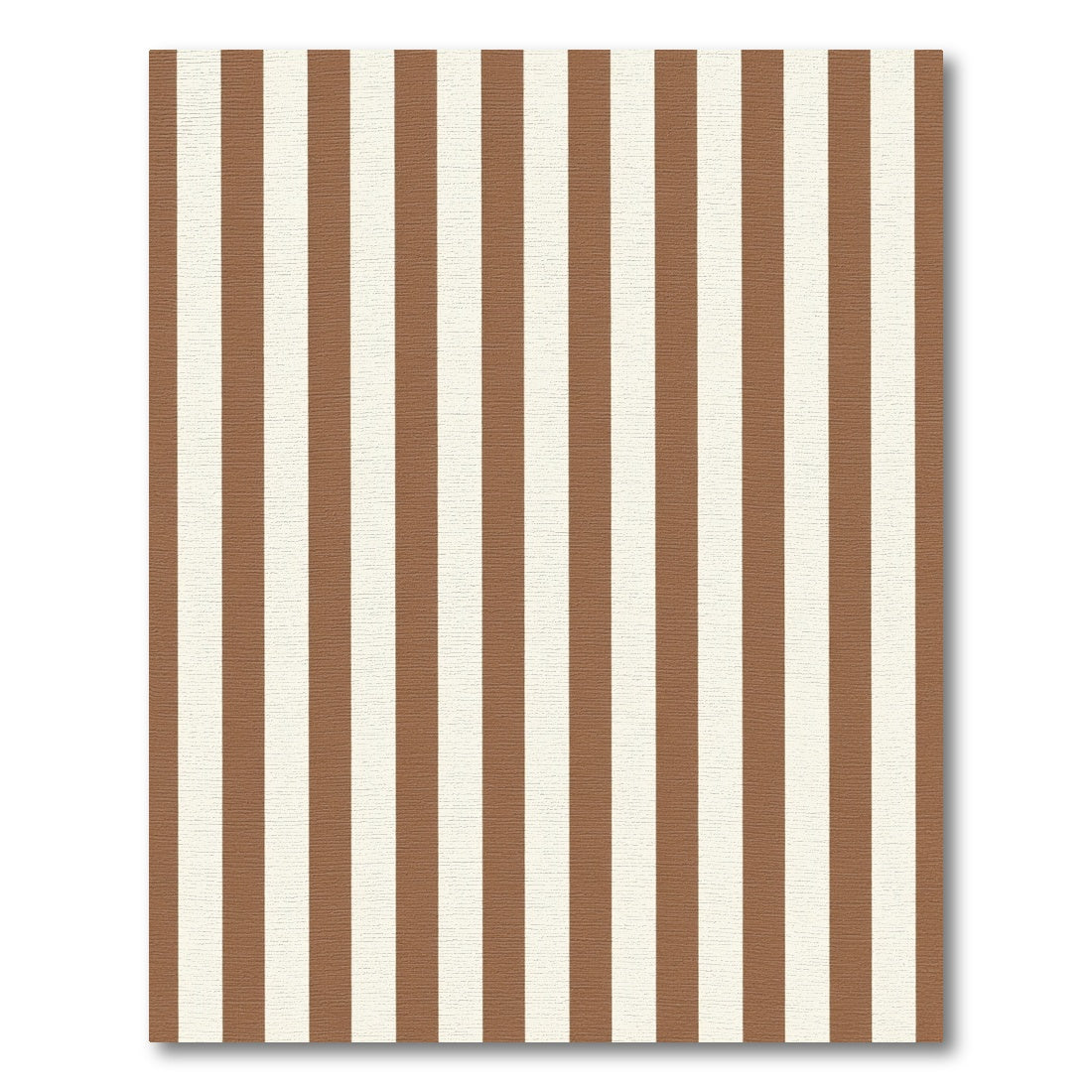 Classic Brown White Vertical Stripe Rug