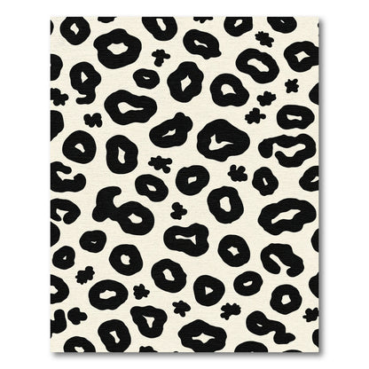 Cream Black Spot Overlay Rug