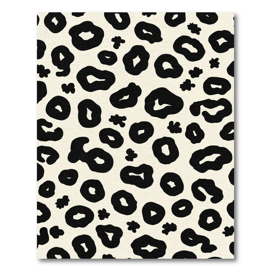 Cream Black Spot Overlay Rug