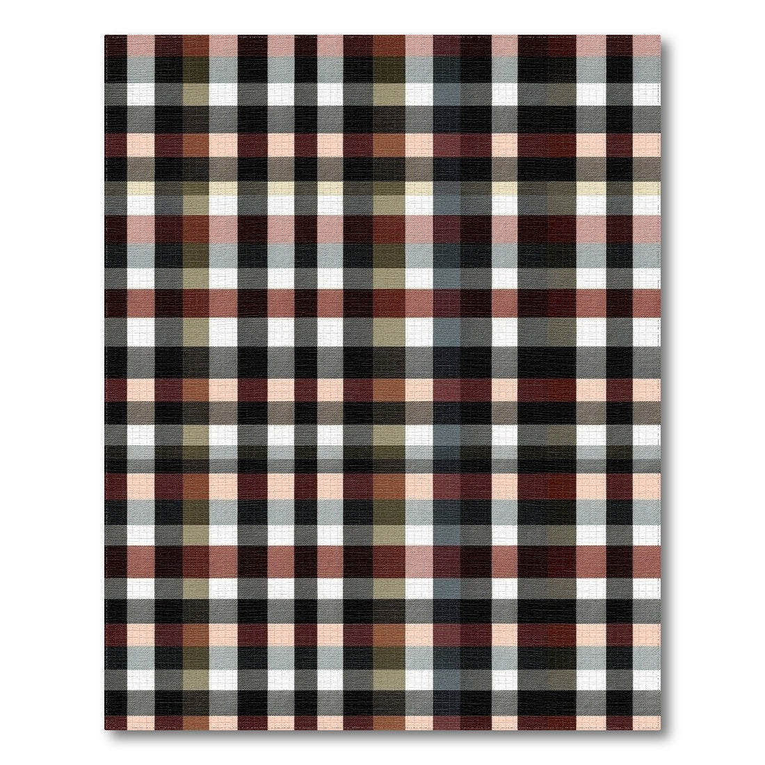 Multi-color and Patterns Multi-Color Plaid Checkered Area Rug