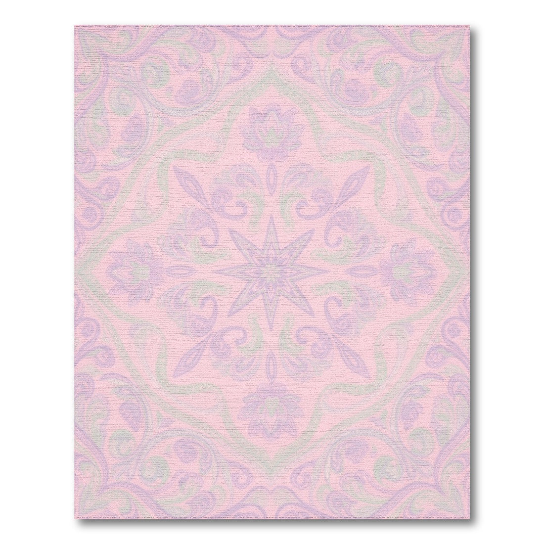 Pink Floral Vintage Area Rug