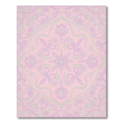 Pink Floral Vintage Area Rug