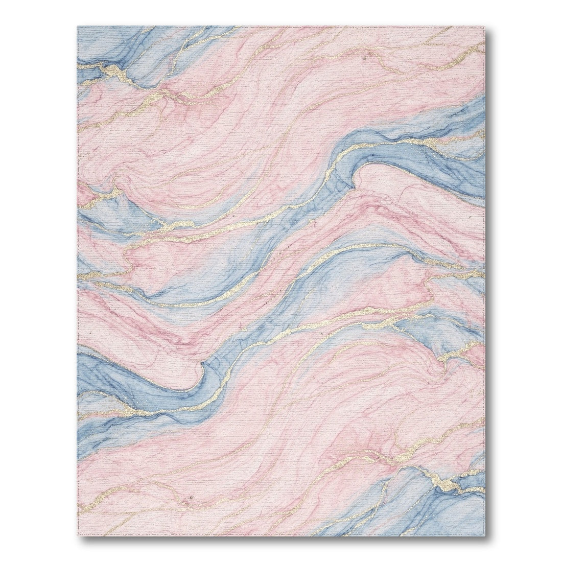 Pink Abstract Area Pink Blue Marble Swirl Area Rug