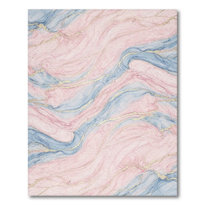 Pink Abstract Area Pink Blue Marble Swirl Area Rug