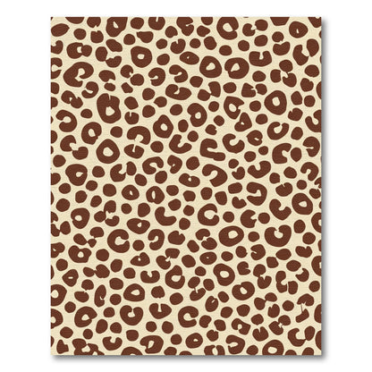 Brown Leopard Spot Contemporary Rug