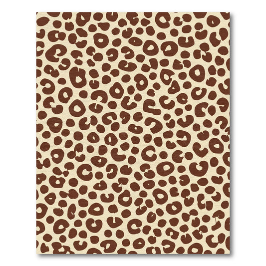 Brown Leopard Spot Contemporary Rug