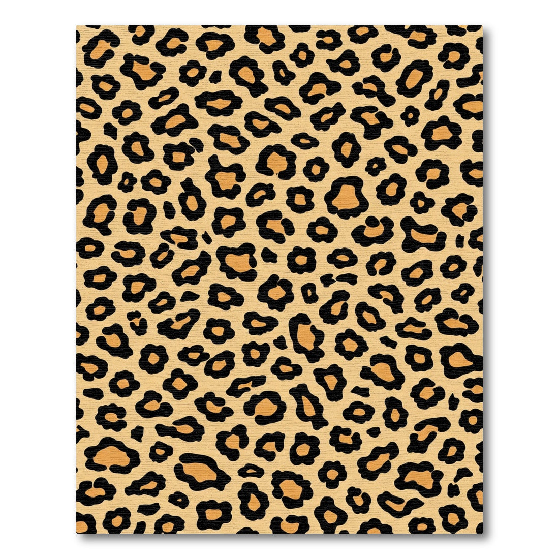 Bold Black Leopard Spots Rug