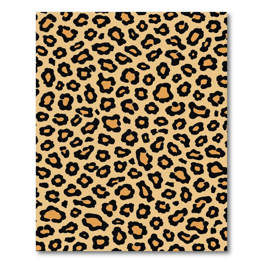 Bold Black Leopard Spots Rug