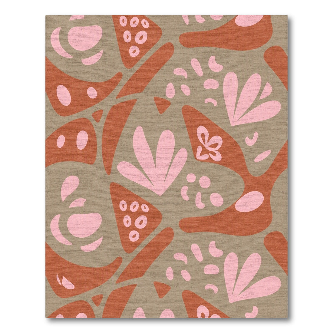 Abstract Brown Tan Area Rug