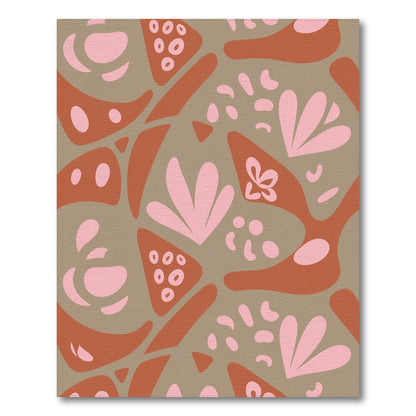 Abstract Brown Tan Area Rug