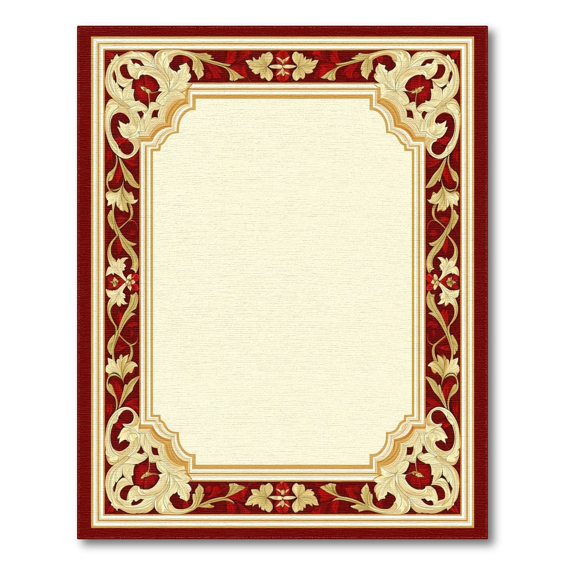 Red Floral Vintage Area Rug