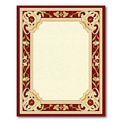 Red Floral Vintage Area Rug