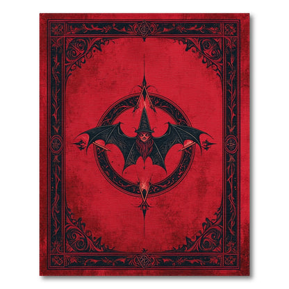 Red Bat Witch Area Rug