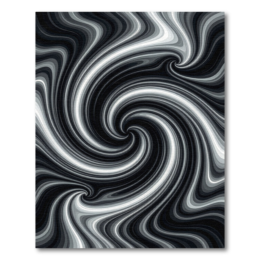 Monochrome Swirl Abstract Swirl Rug