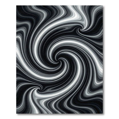 Monochrome Swirl Abstract Swirl Rug