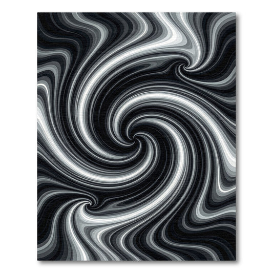 Monochrome Swirl Abstract Swirl Rug