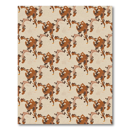 Earthy Brown Abstract Organic Swirls Rug