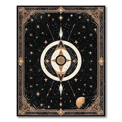 Celestial Gold Geometric Area Rug