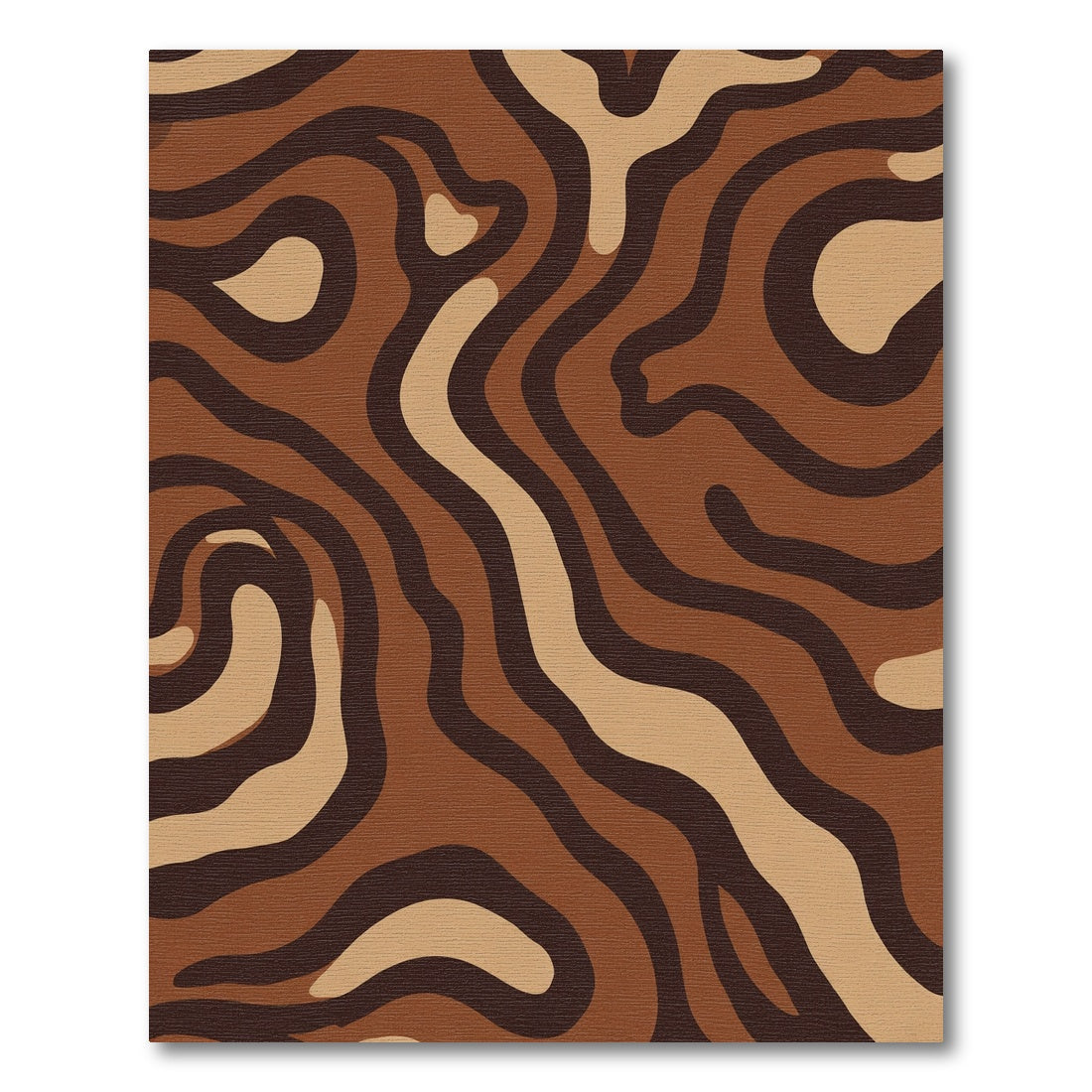 Wood Grain Brown Swirl Abstract Rug