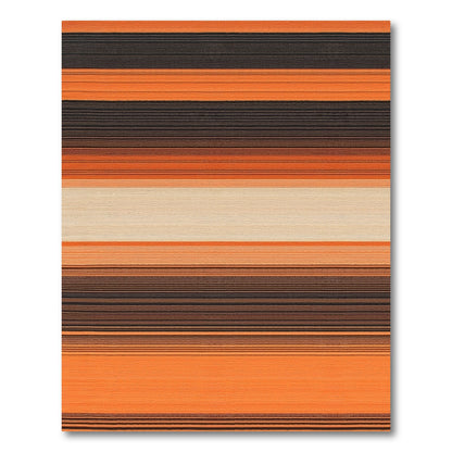 Orange Black Stripe Gradient Rug