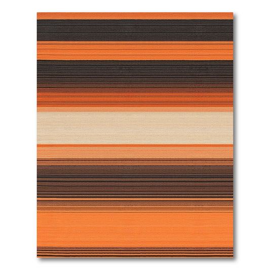 Orange Black Stripe Gradient Rug