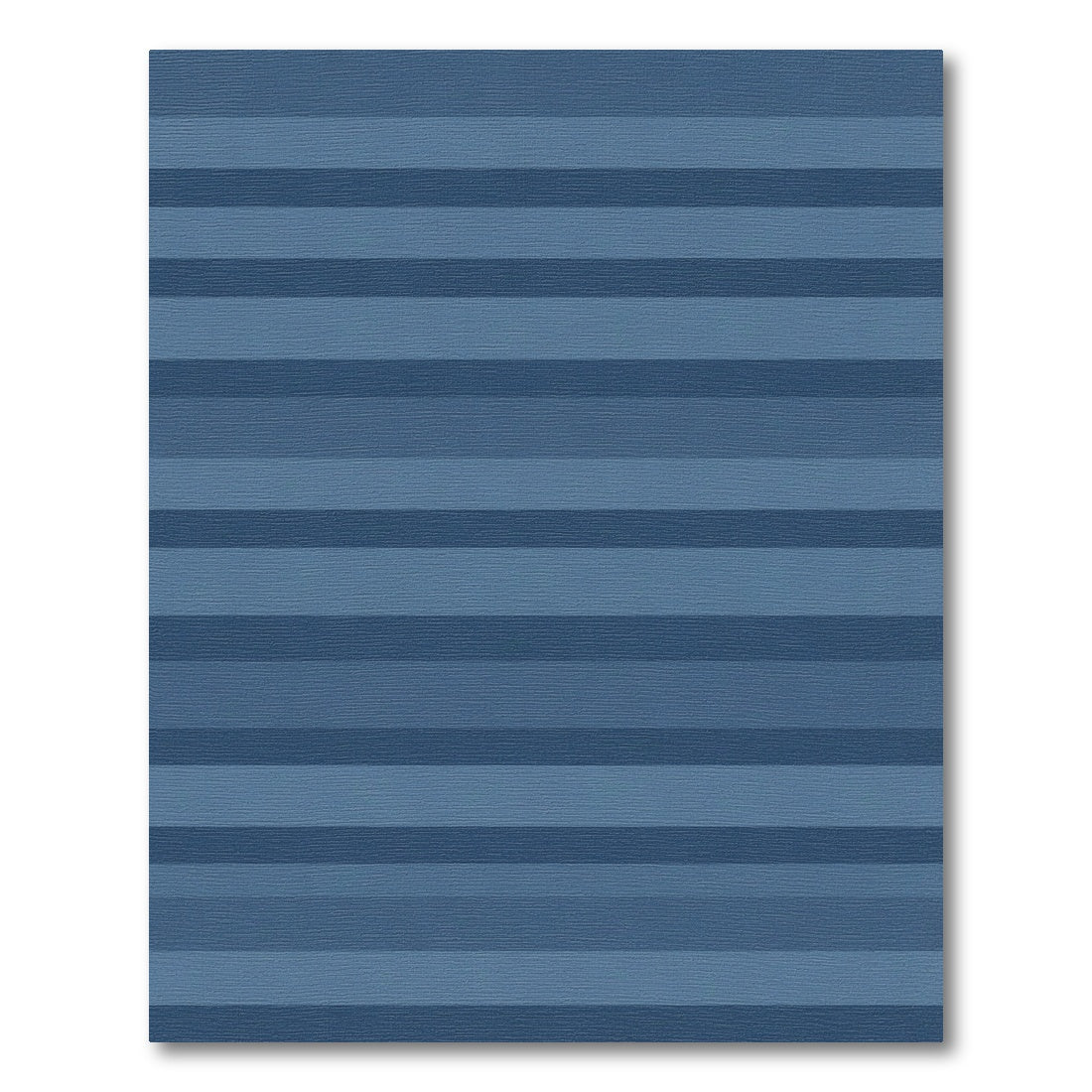 Classic Horizontal Slate Blue Stripes Rug