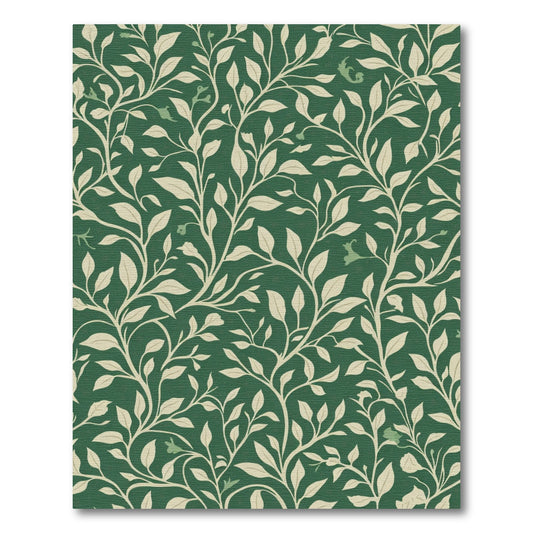Forest Green Leafy Vine Rug