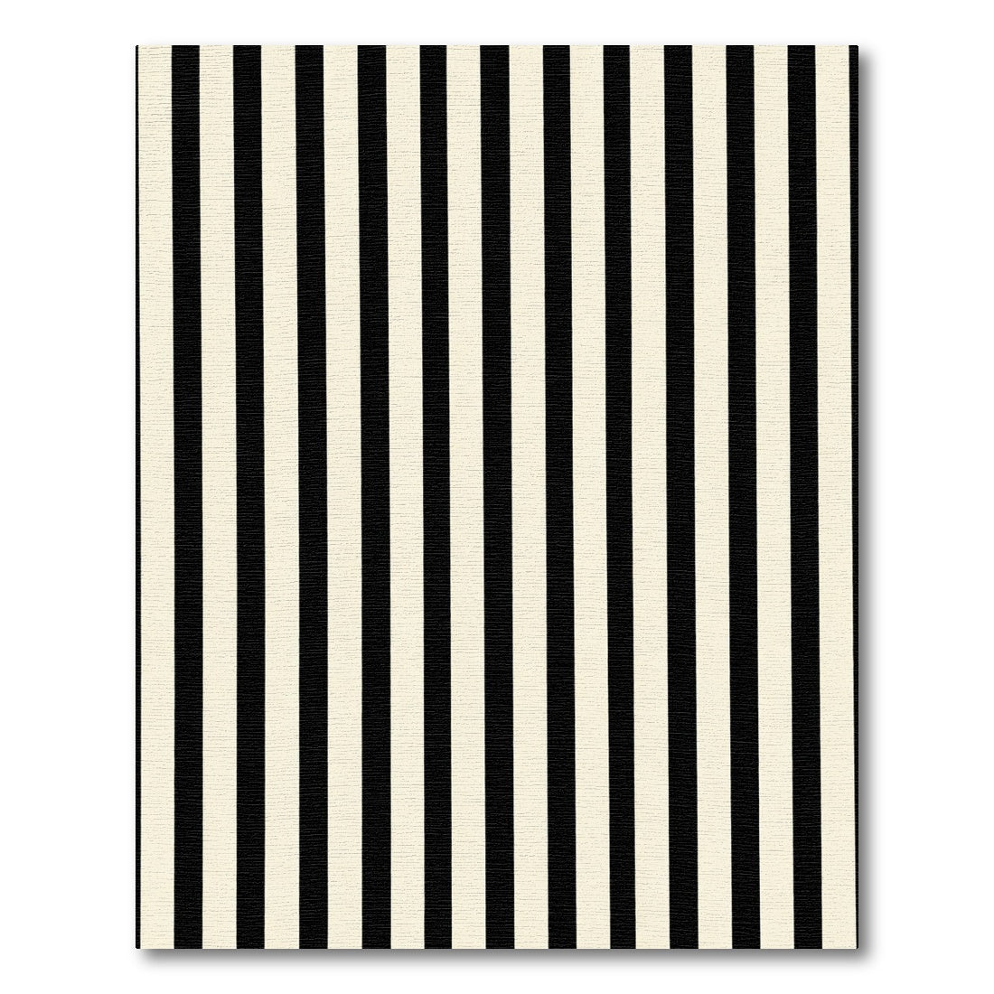 Bold Black Ivory Vertical Stripe Rug