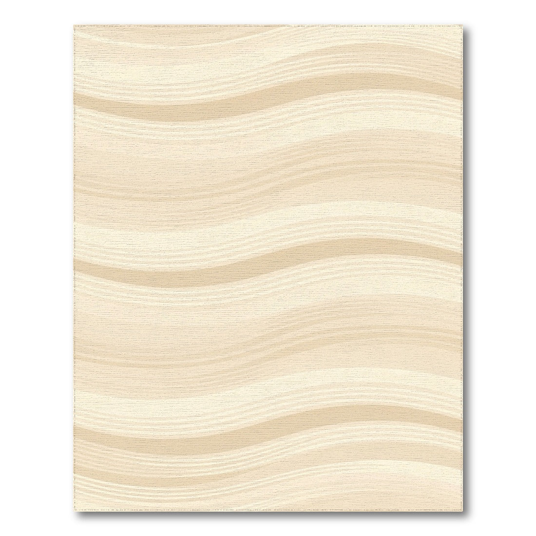Beige Wavy Abstract No. 16 Area Rug