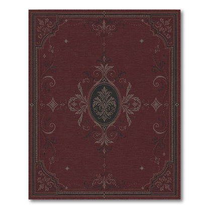 Red Traditional Persian Deep Red Persian Medallion Area Rug