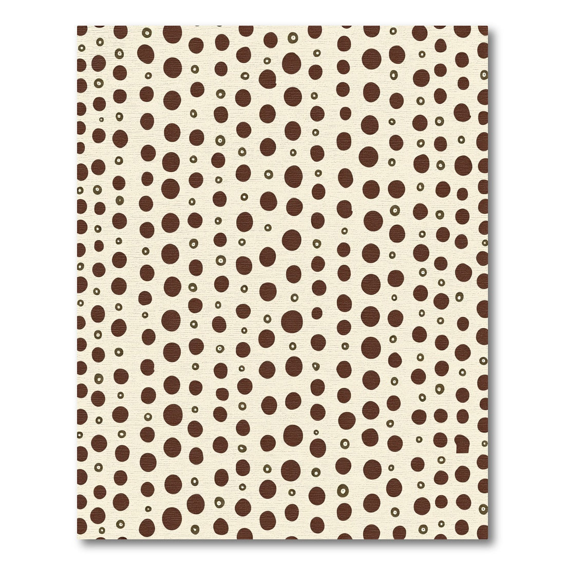 Cream Brown Scattered Polka Dots Rug