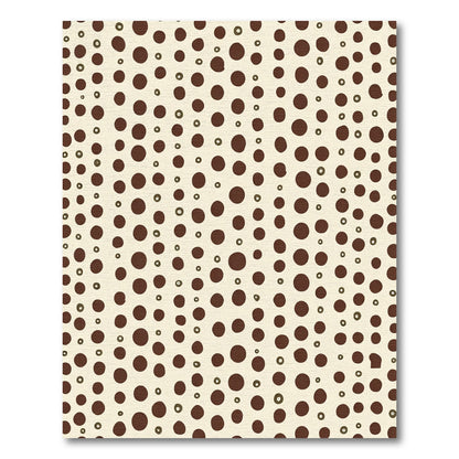 Cream Brown Scattered Polka Dots Rug