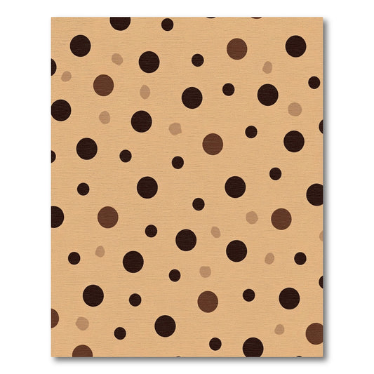 Neutral Earth Tone Polka Dot Rug