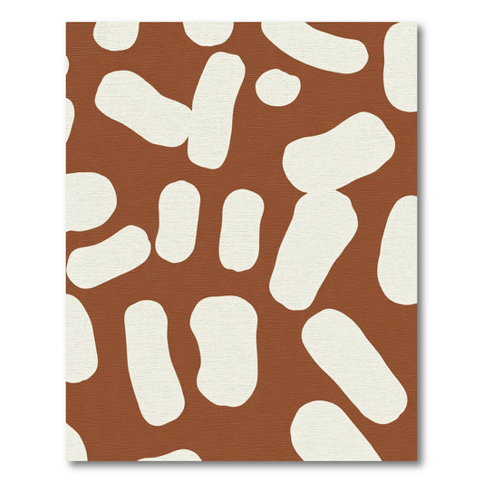 Organic Ochre Abstract Blob Rug