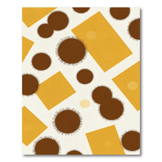 Brown Ochre Geo Burst Rug