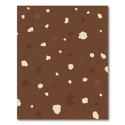 Brown Spotted Abstract Organic Rug