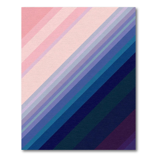 Pastel Pink Blue Gradient Stripes Rug