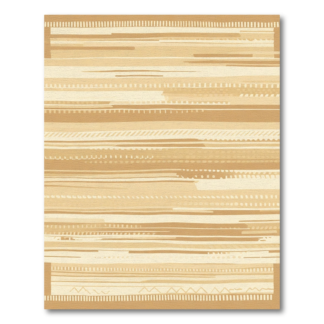 Warm Neutral Textured Stripe Rug