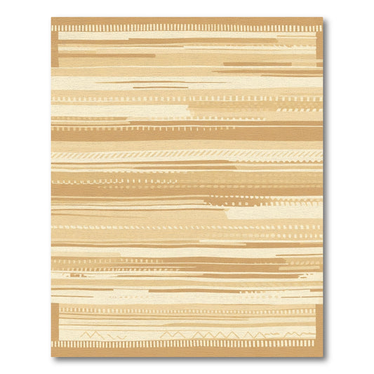 Warm Neutral Textured Stripe Rug