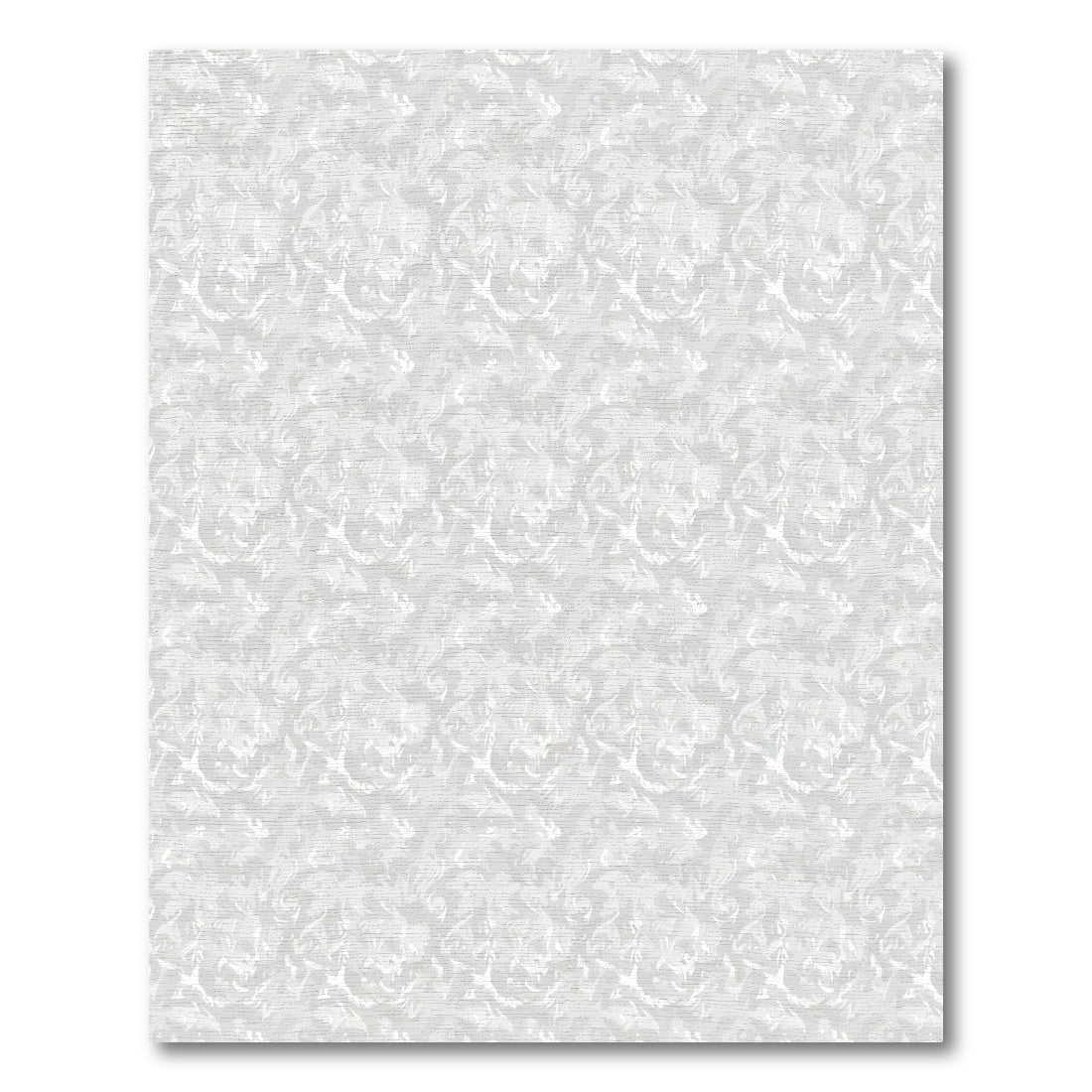 Luminous White Abstract Swirl Rug