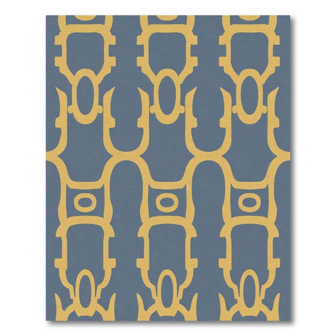 Gold Interlocking Oval Arch Rug